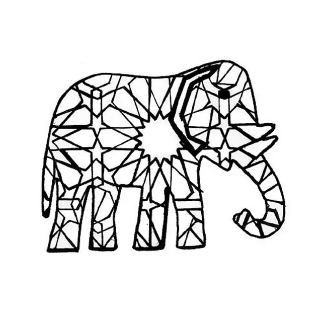 Coloriage Elmer L'Éléphant Bariole - Éléphant à imprimer