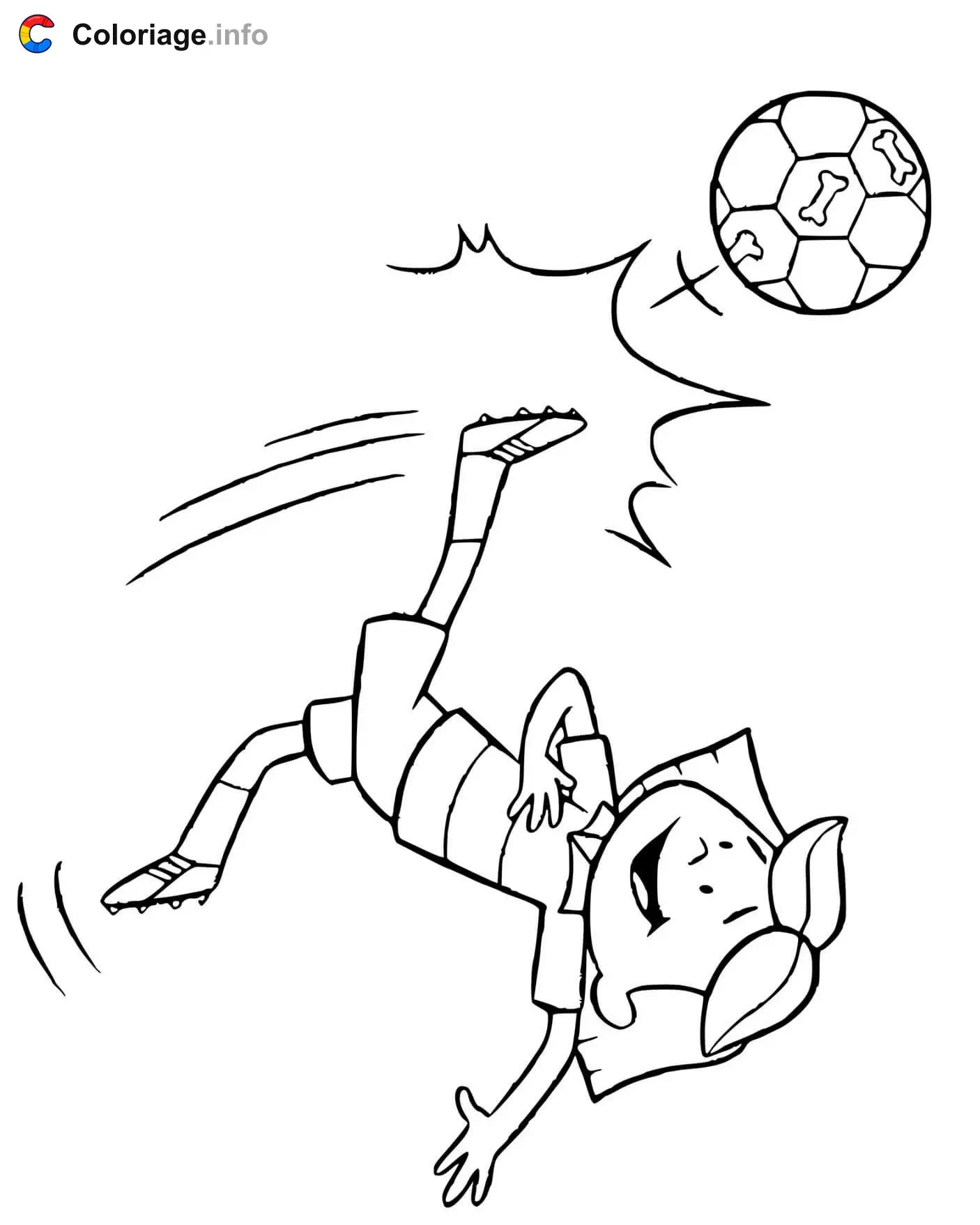 Emily Scores a Goal in Soccer coloring page to print