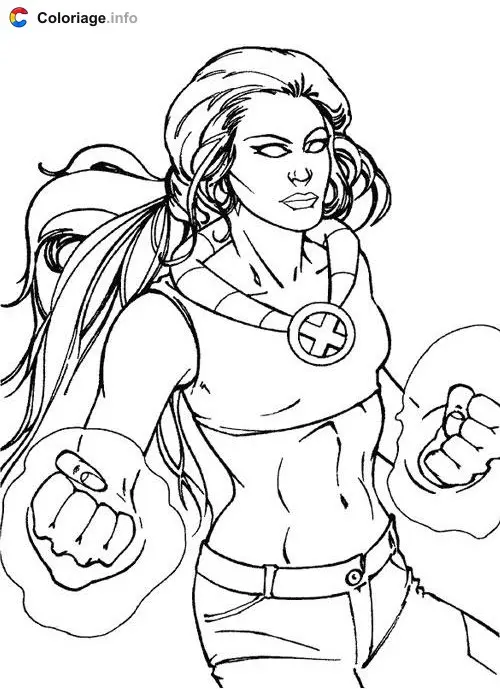 Emma Frost coloring page to print