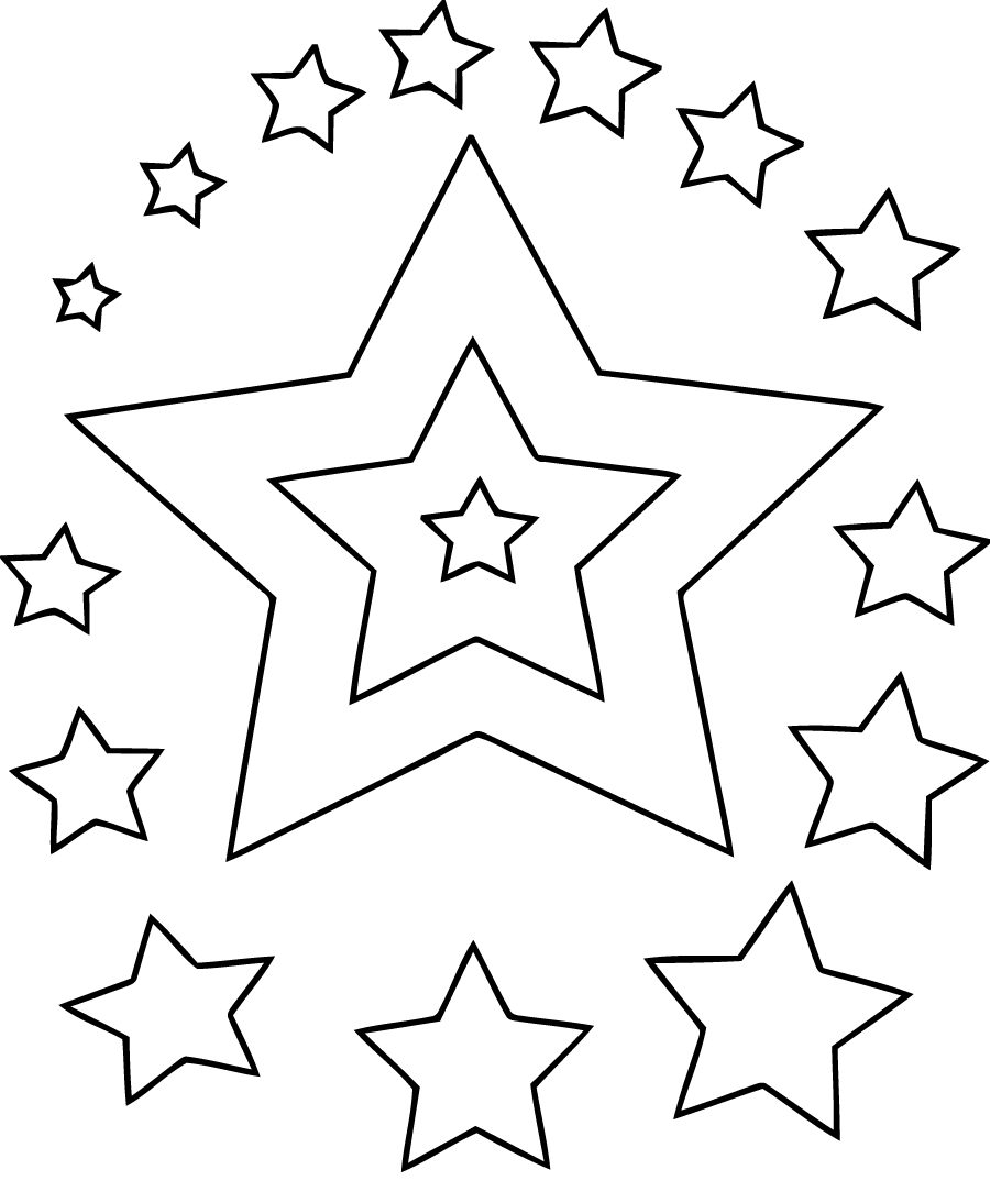 Star Collection coloring page to print