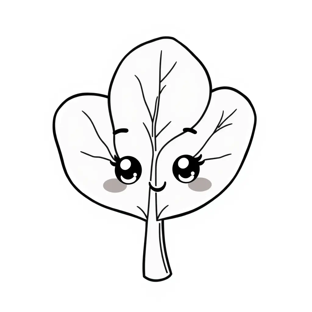 Coloriage Epinard Légumes - Legumes à imprimer