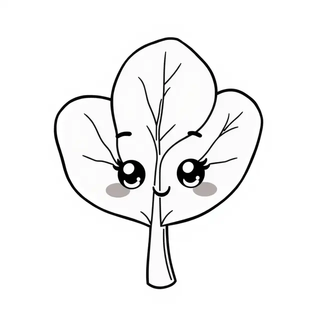 Coloriage Epinard Légumes - Legumes à imprimer