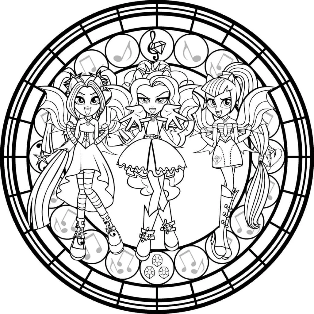 Ausmalbild Equestria Girls von My Little Pony zum Ausdrucken