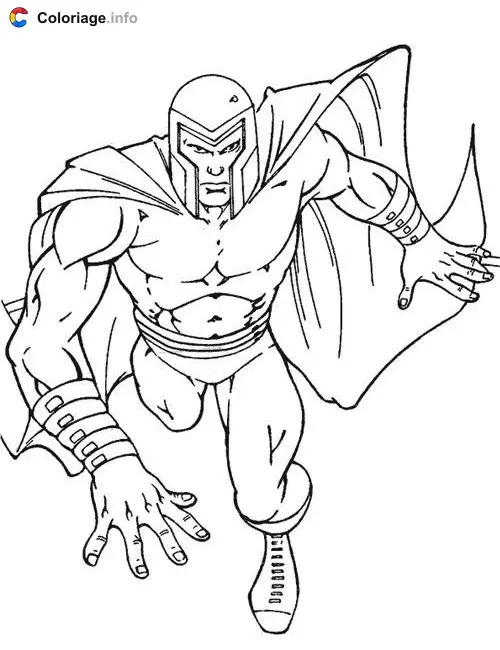Erik Magnus Lensherr is Magneto coloring page to print