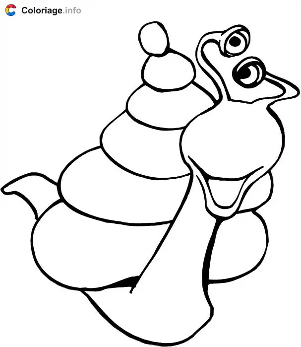 Snail with Eyes on Antennae coloring page to print