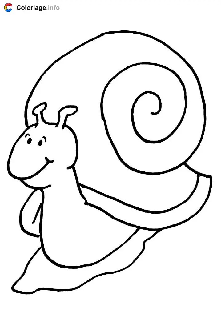 Slow and Steady Snail coloring page to print