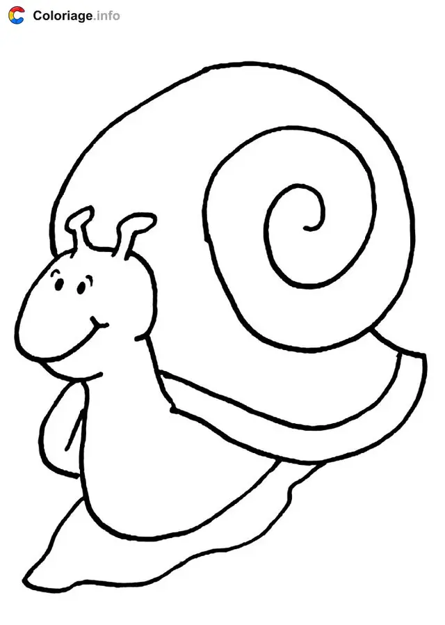Coloriage Escargot qui avance - Escargot à imprimer