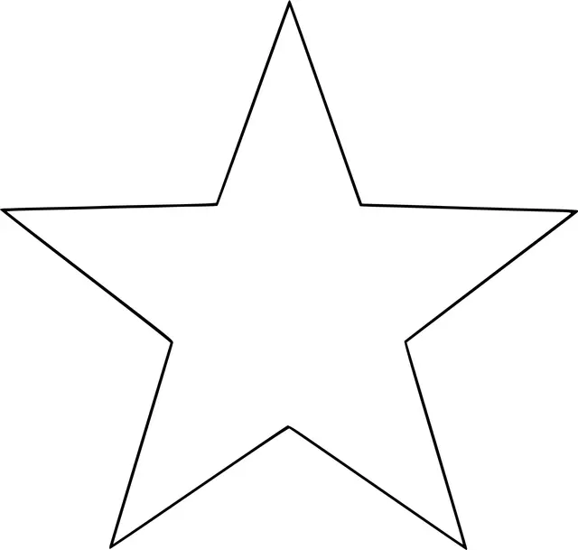 Coloriage Étoile A 5 Branches Facile Maternelle - Étoile à imprimer