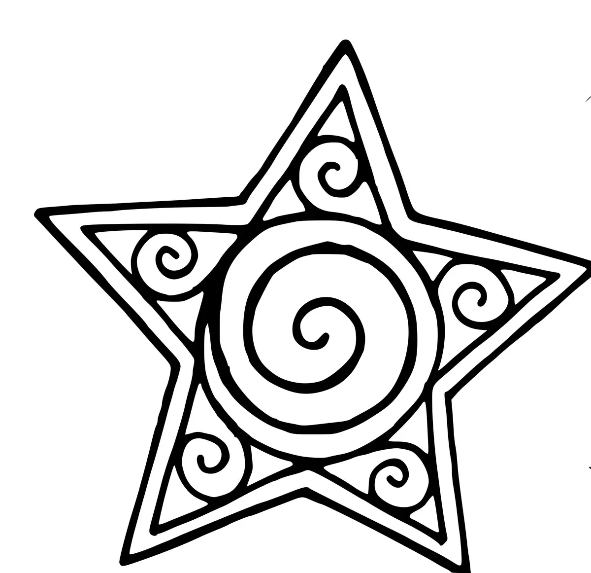 Artistic Star coloring page to print