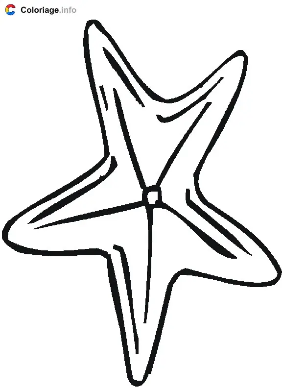 Starfish coloring page to print