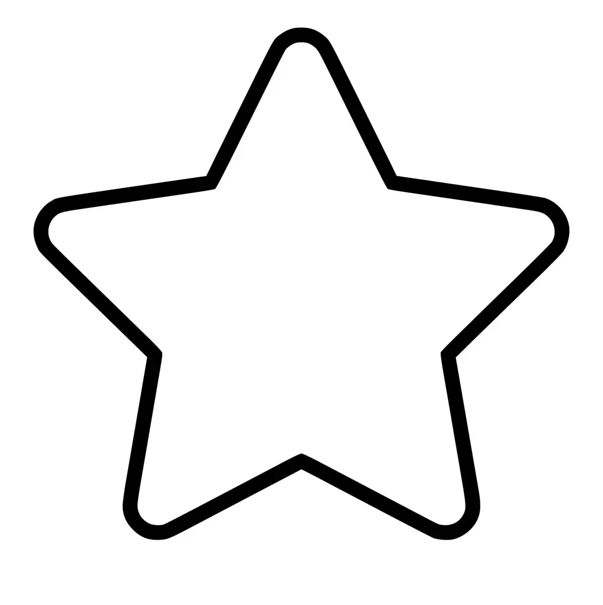 Ausmalbild Einfach zu zeichnender Stern zum Ausdrucken