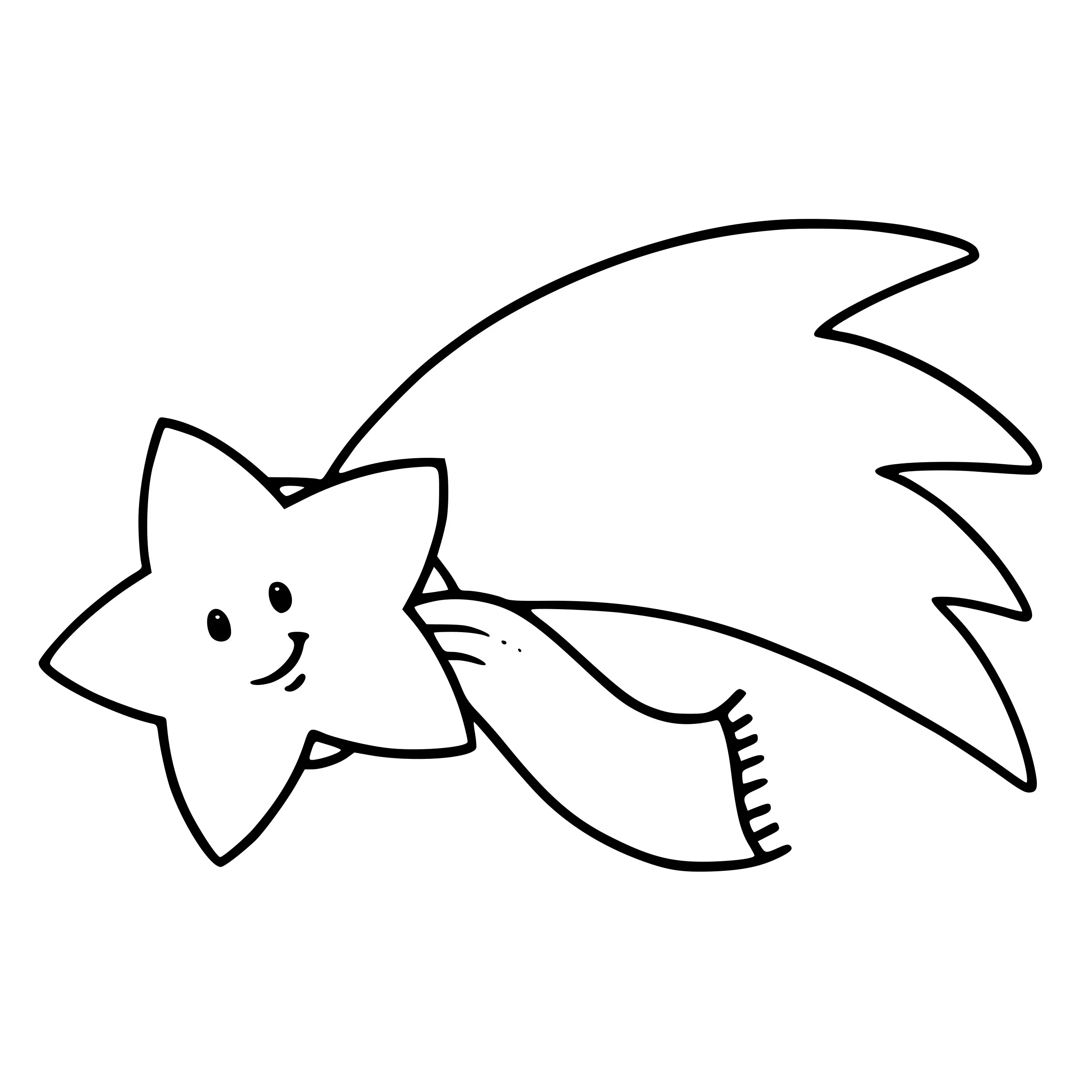 Coloriage Étoile Filante - Étoile à imprimer