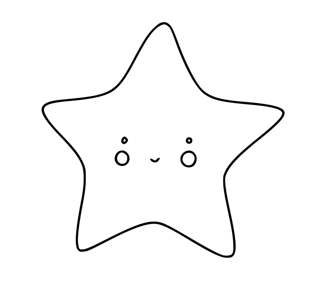 Happy Smiling Star coloring page to print