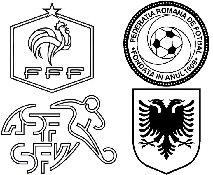 Coloriage Euro 2016 France Groupe A France Suisse Roumanie Albanie Foot - Foot à imprimer