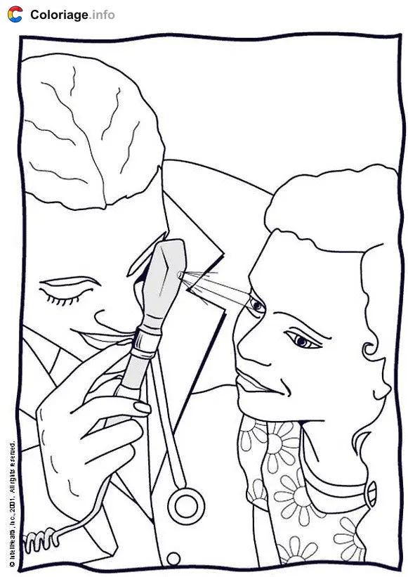 Eye Exam coloring page to print