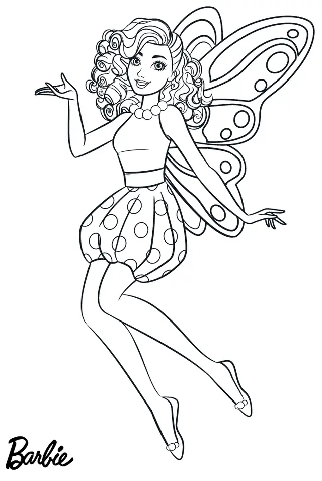 Coloriage Fairy Fée Barbie - Barbie à imprimer