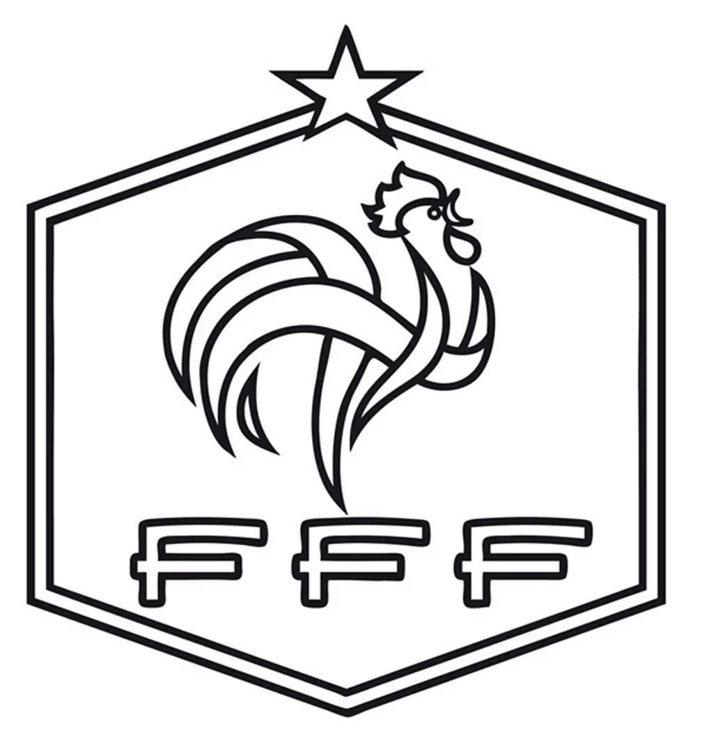 Coloriage Federation Francaise De Foot Fff - France à imprimer