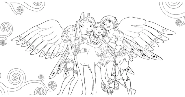 Coloriage Fée Licorne Mia Et Moi - Fée à imprimer