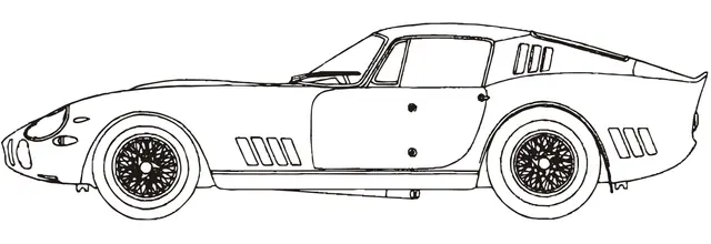 Coloriage Ferrari 275 Gtb Modèle De Course - Ferrari à imprimer