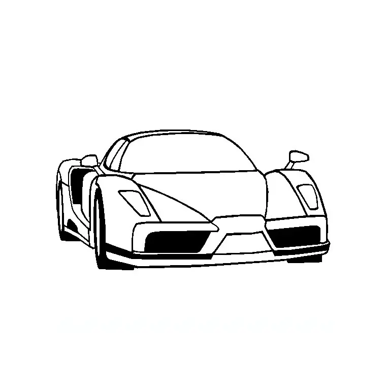 Coloriage Ferrari Enzo - Voiture à imprimer