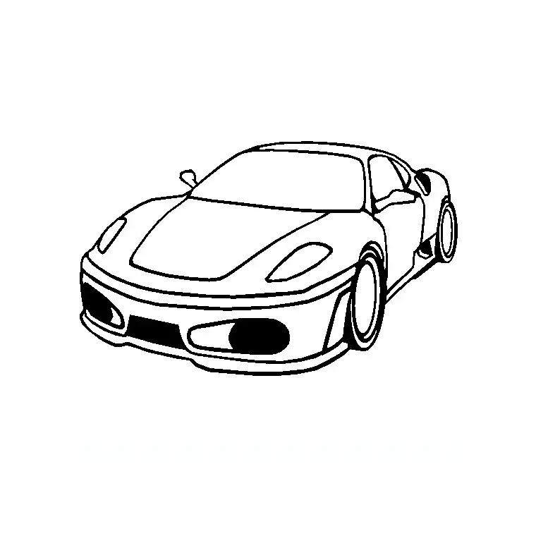 Coloriage Ferrari F430 - Voiture à imprimer