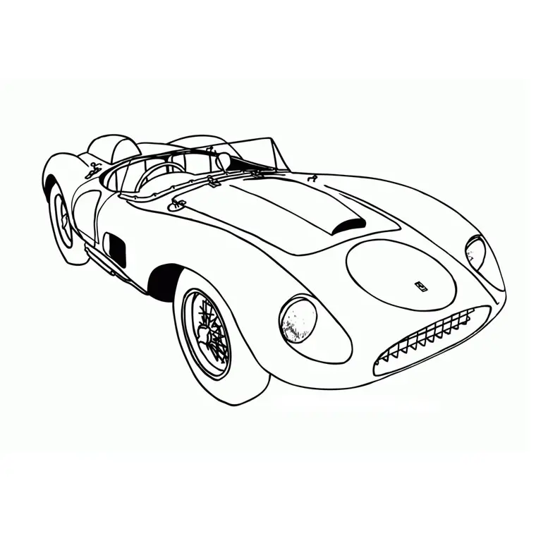 Coloriage Ferrari F70 - Voiture à imprimer