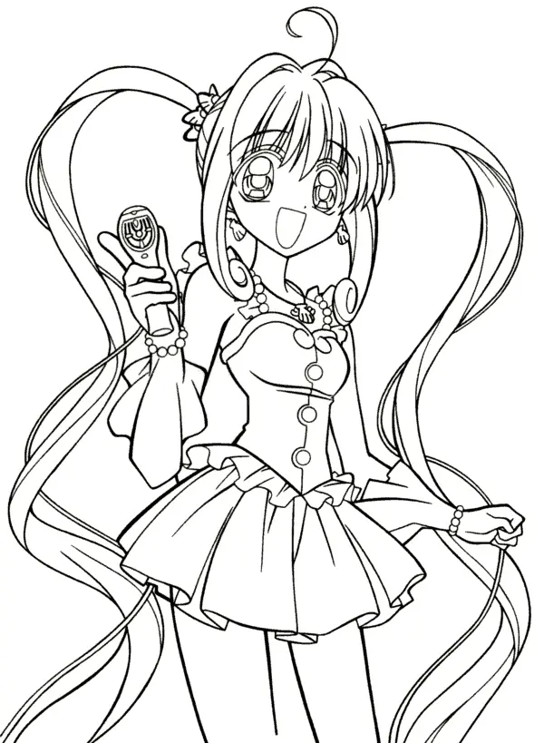 Manga Girl 4 coloring page to print