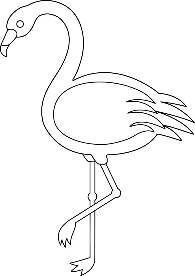 Ausmalbild Flamingo Ausmalbild einfach zum Ausdrucken