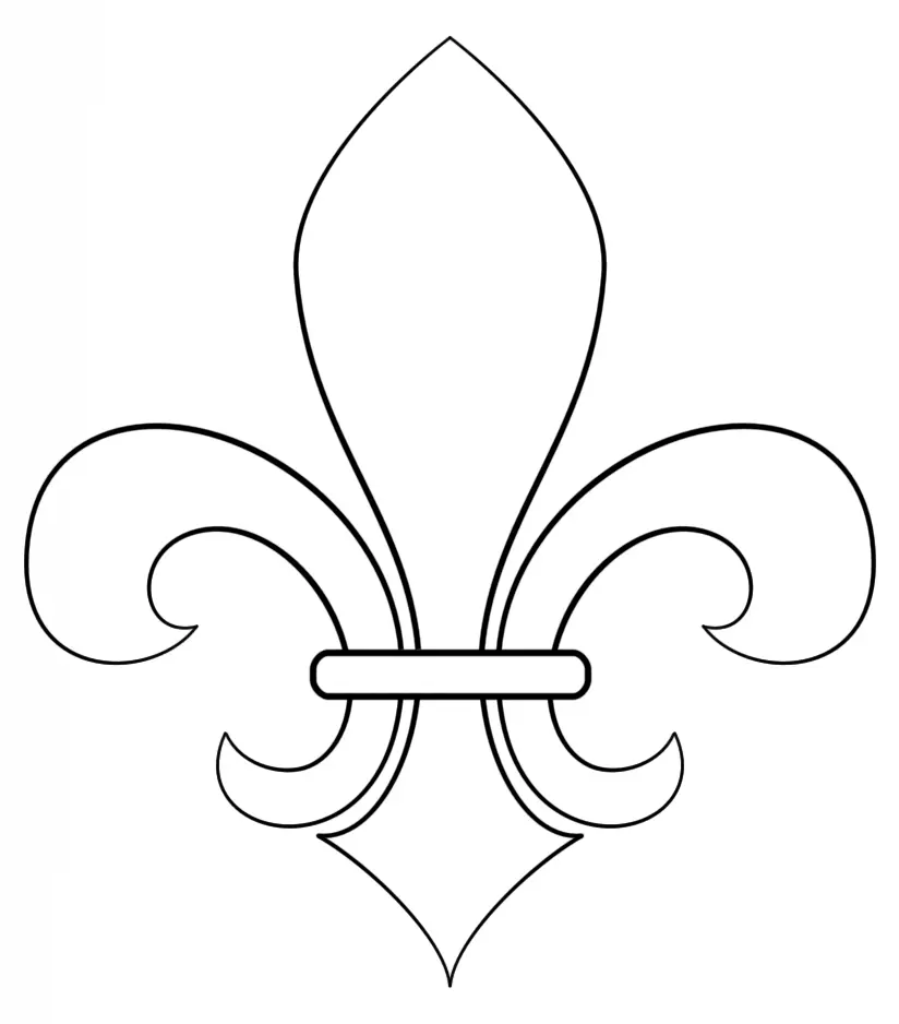 Coloriage Fleur De Lis France - France à imprimer
