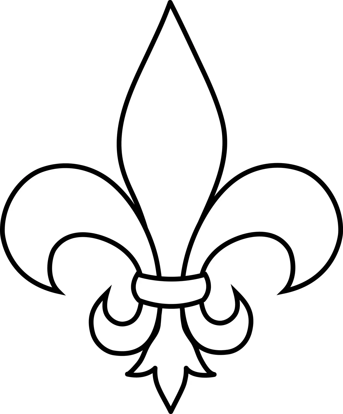 Fleur-de-Lis France HD Large coloring page to print