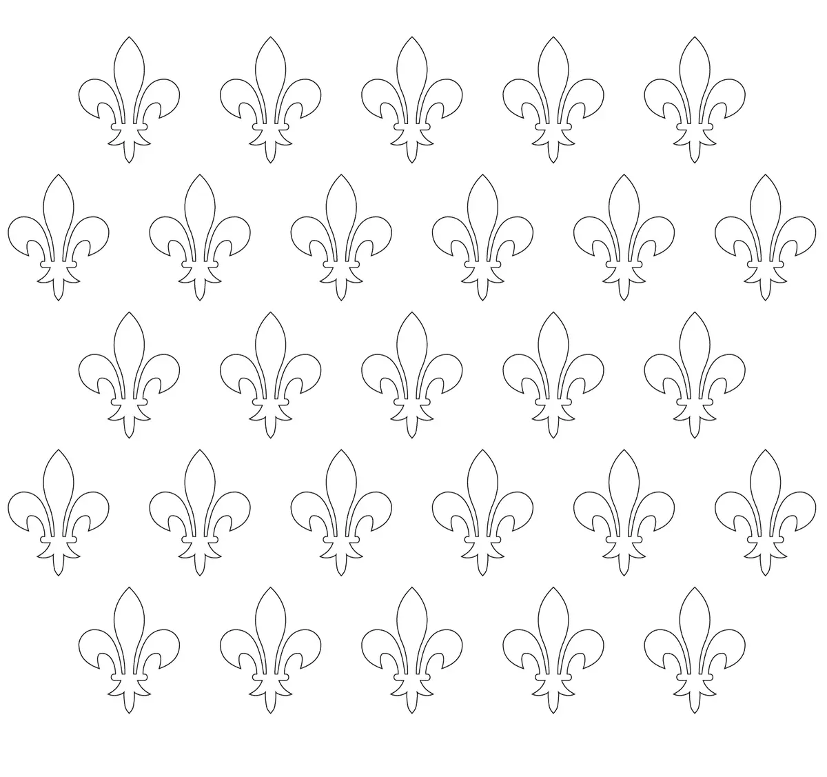 Fleur-de-Lis Pattern coloring page to print