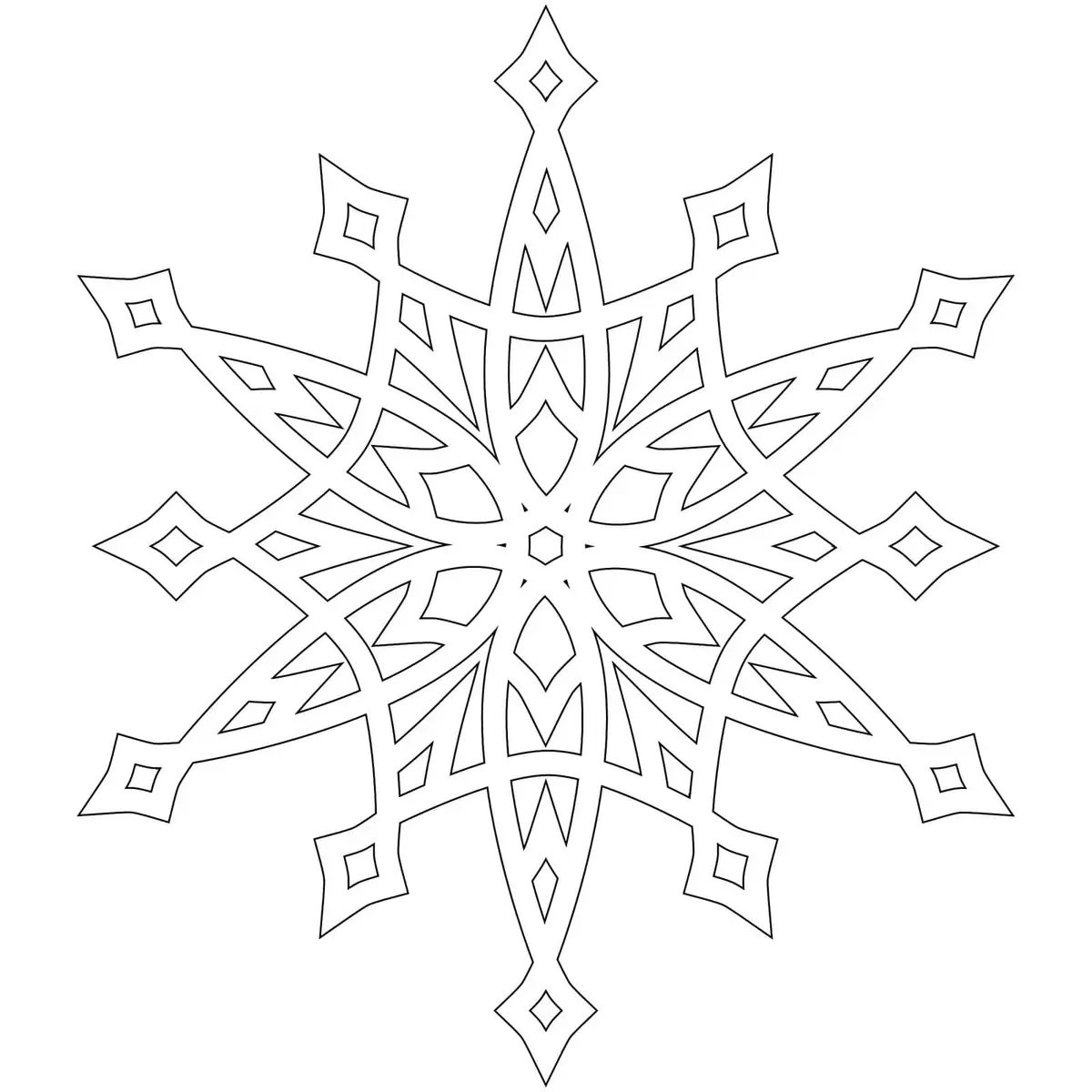 Disegno di Fiocco di neve da stampare