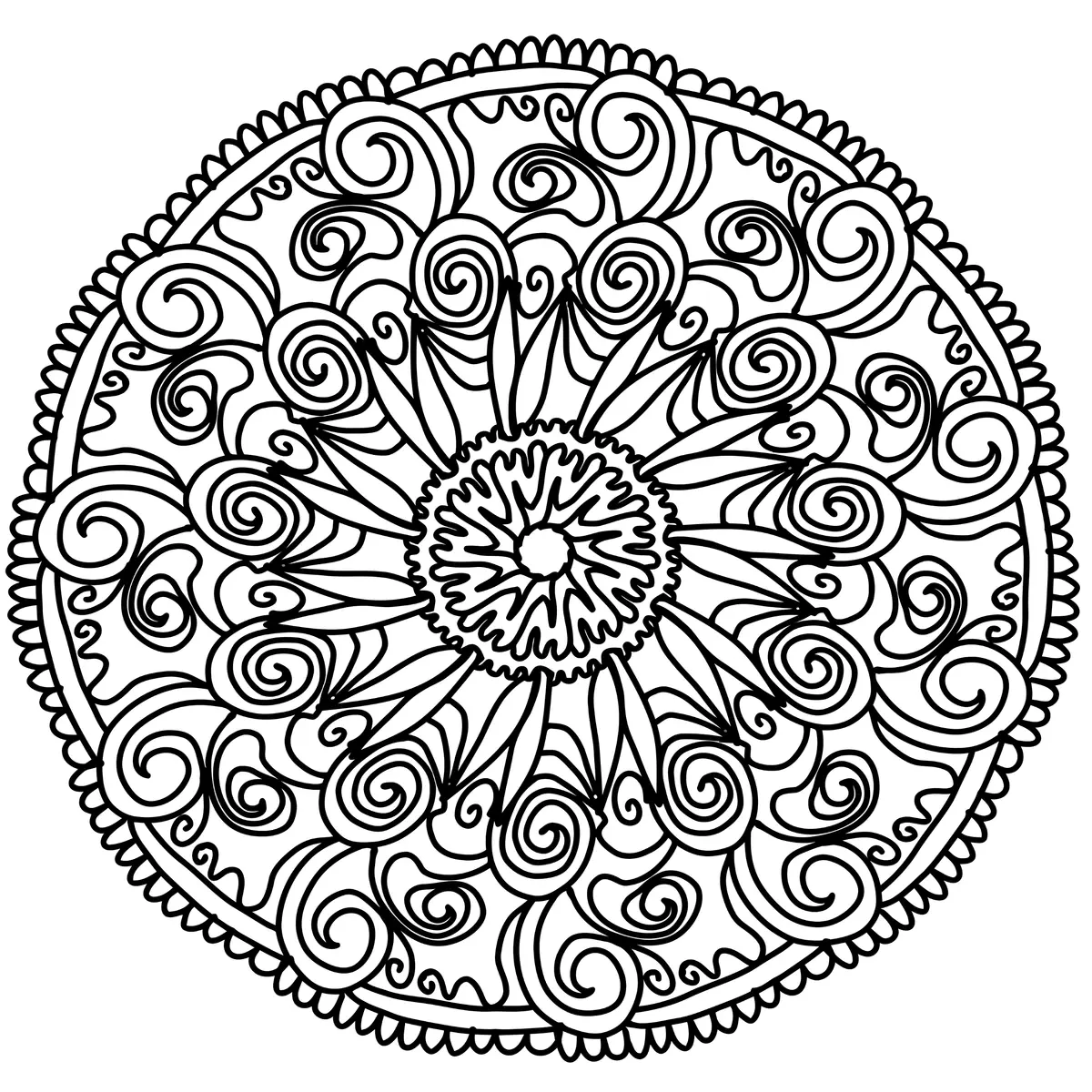 Coloriage Flowers Mandala - Adulte à imprimer