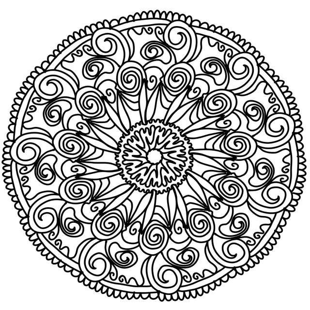 Coloriage Flowers Mandala - Adulte à imprimer