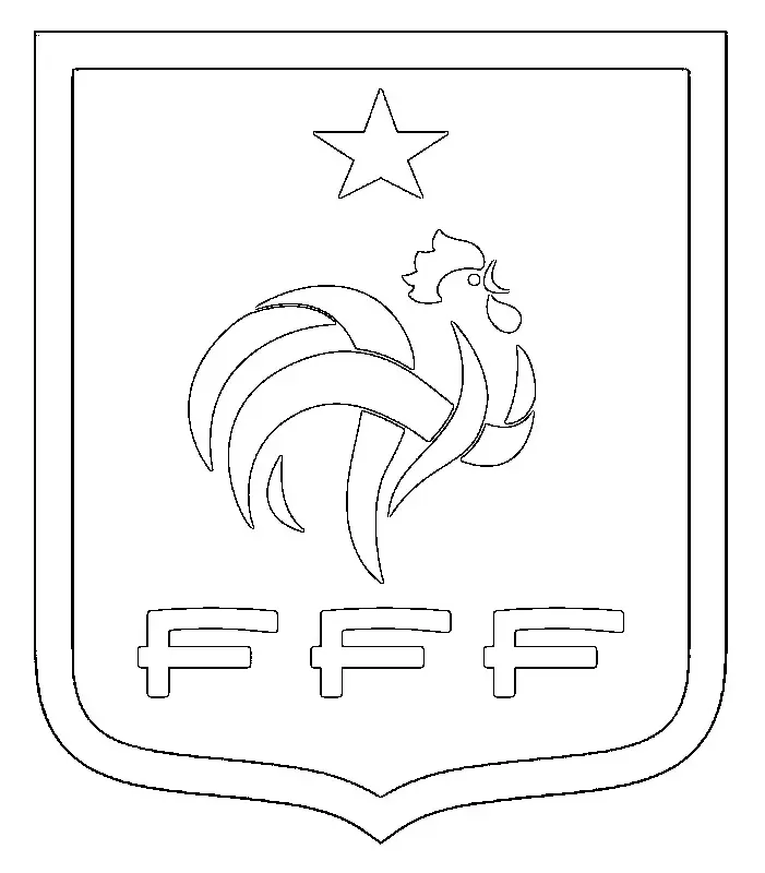 Coloriage Foot France Fff Logo - Foot à imprimer