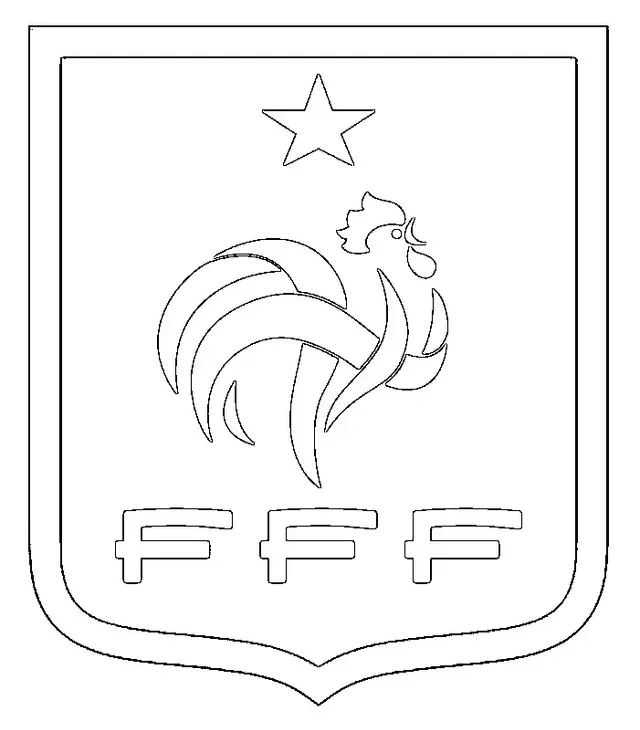 Coloriage Foot France Fff Logo - Foot à imprimer