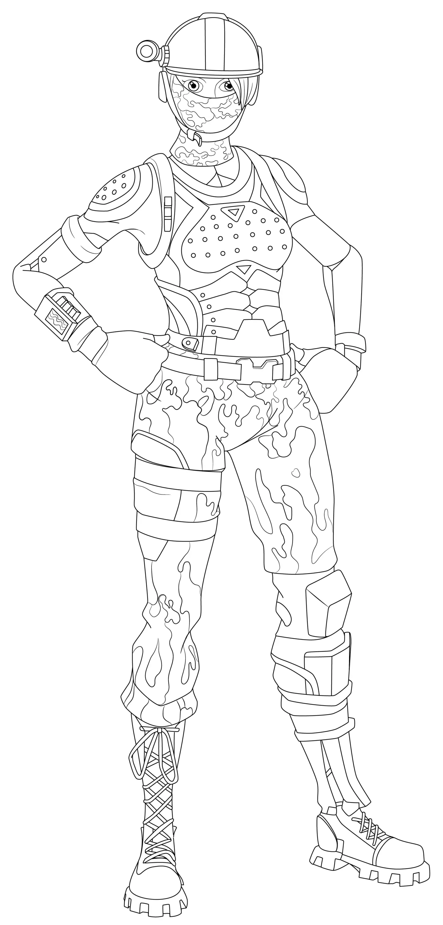 Coloriage Fortnite Elite Agent Hi Res - Fortnite à imprimer