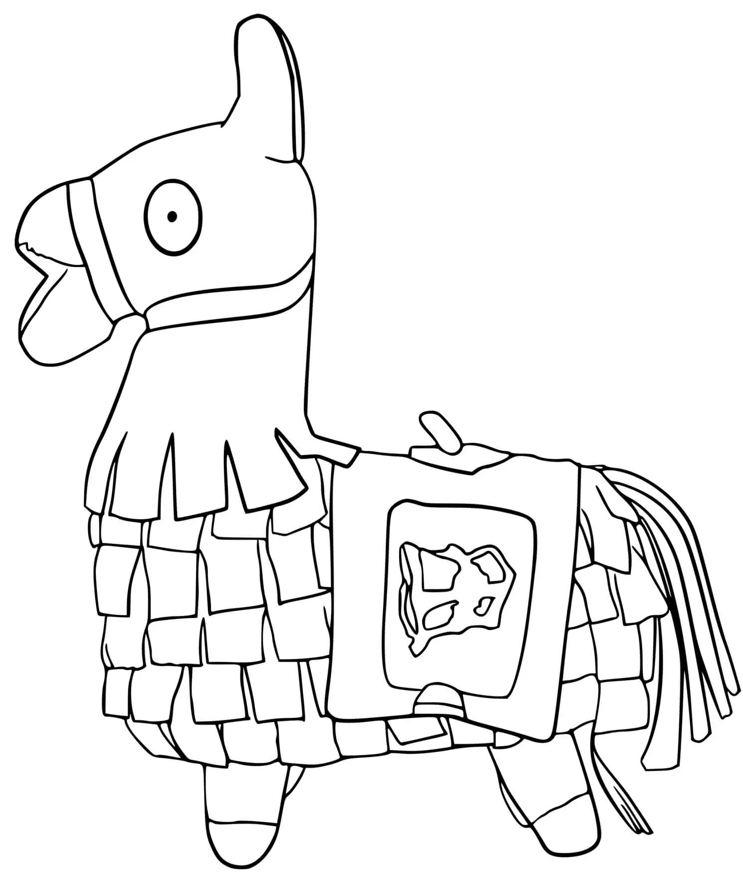 Coloriage Fortnite Llama - Fortnite à imprimer