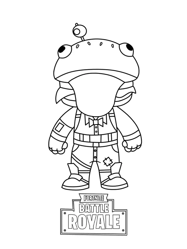 Coloriage Fortnite Mini Frog - Fortnite à imprimer