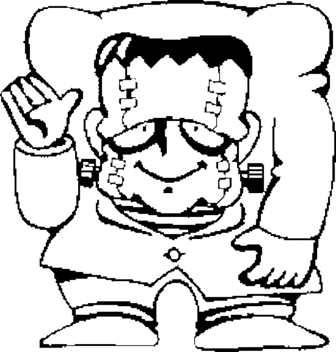 Coloriage Frankenstein - Halloween à imprimer