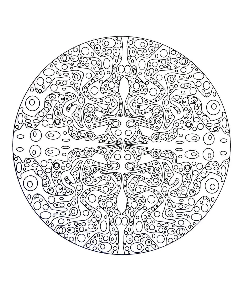 Coloriage Free Mandala To Color Aqua - Mandala à imprimer