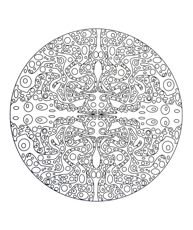 Coloriage Mandala aquatique - Mandala à imprimer