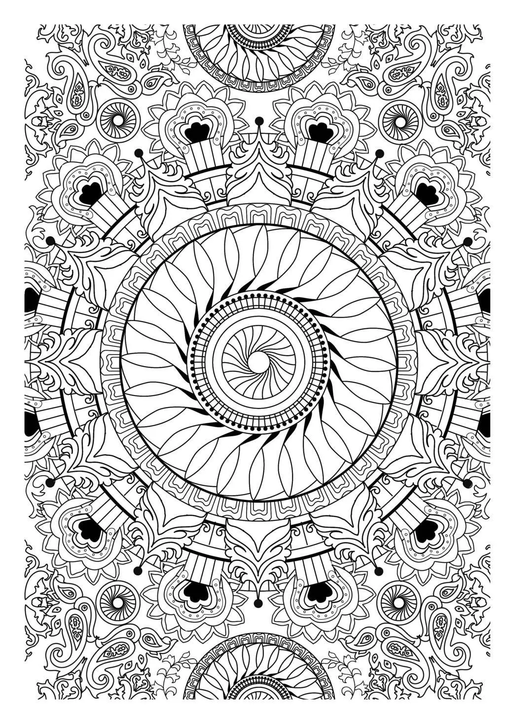 Coloriage Free Mandala To Color Vegetation - Mandala à imprimer