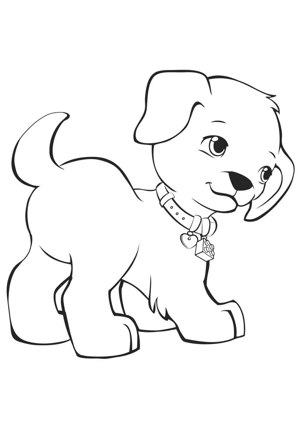 Coloriage Friends Chien - Gulli à imprimer