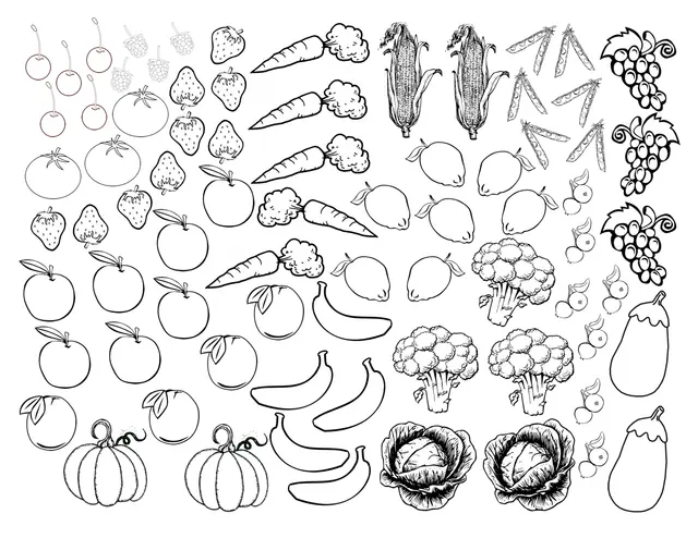 Coloriage Raisin en grappe détaillée - Fruits à imprimer
