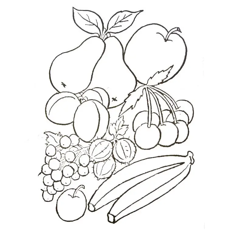 Coloriage Fraise charnue avec pépins pointillés - Fruits à imprimer