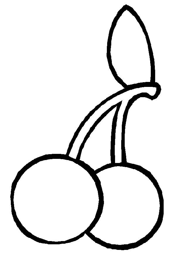 Cherry Fruit coloring page to print