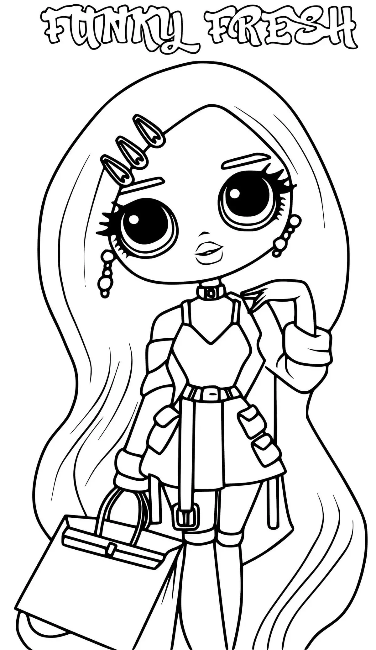 Funky Fresh LOL OMG coloring page to print