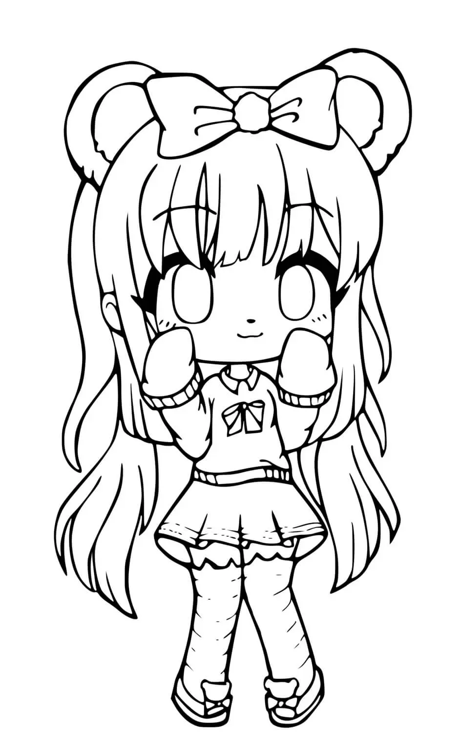 Coloriage Gacha Life Timide - Gacha life à imprimer