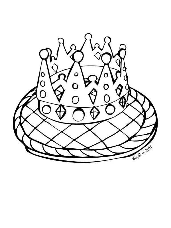 Coloriage Galette Couronne Rois - Galette des rois à imprimer